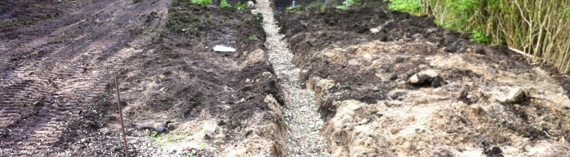 Afgraven van de oude tuin